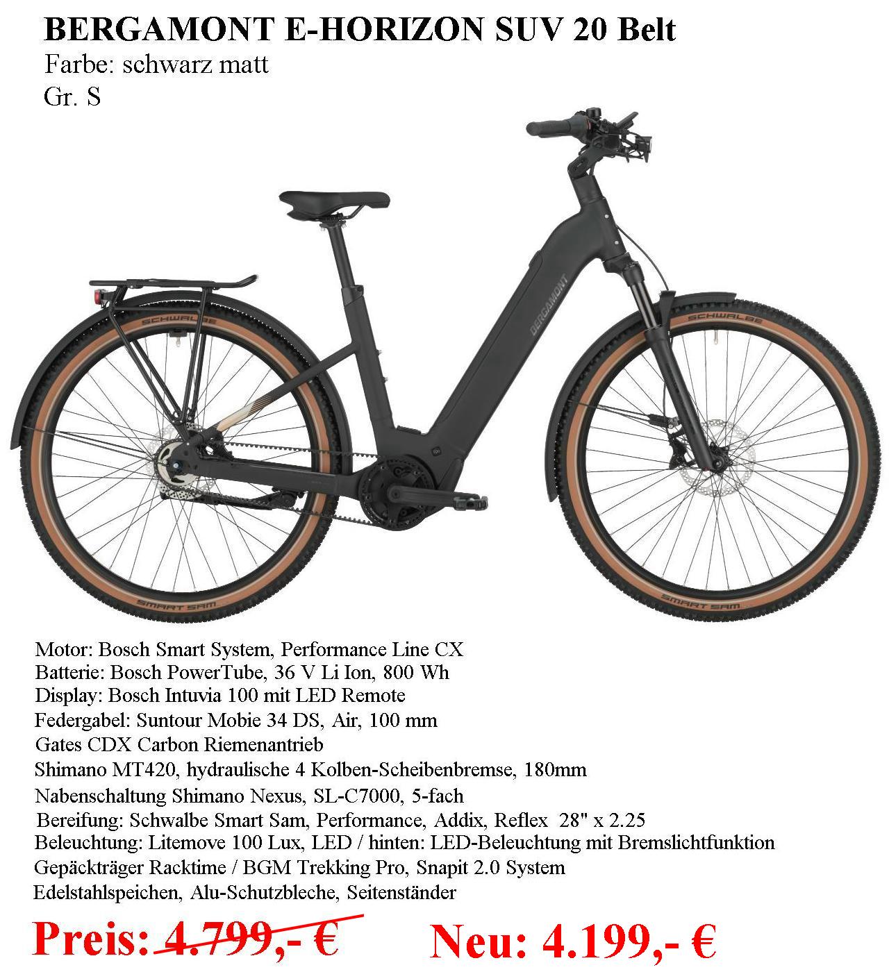 E Horizon SUV 20 Belt schwarz