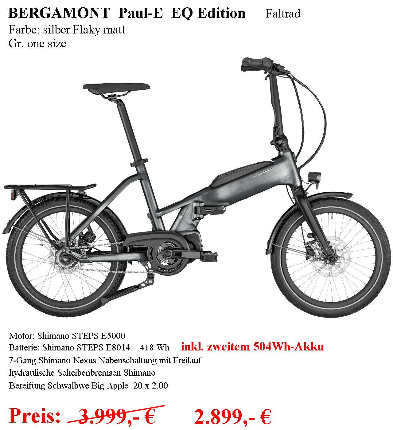 Paul E EQ Edition silber matt 2023