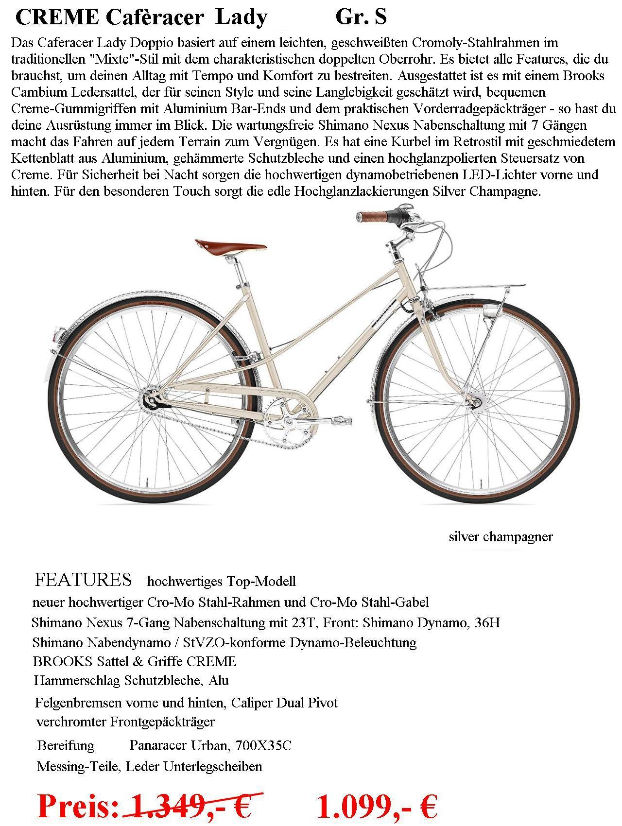 CREME Caferacer Heritage Lady Gr.S 2026